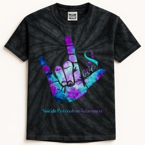 Love Suicide Prevention Awareness Kids Tie-Dye T-Shirt