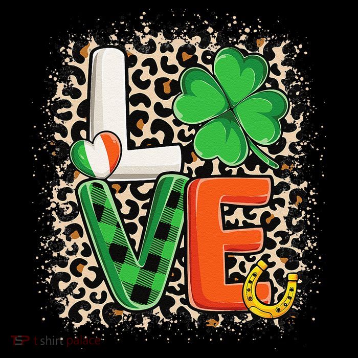 Love St. Patricks Day Shamrock Irish Leopard Print Plaid Impact Tech Backpack