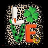 Love St. Patricks Day Shamrock Irish Leopard Print Plaid Short Acrylic Beanie
