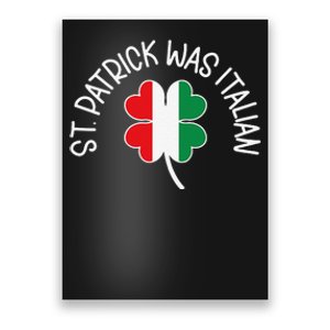 Lucky Saint Patrick's Italian Flags St Patty's Day Green Poster