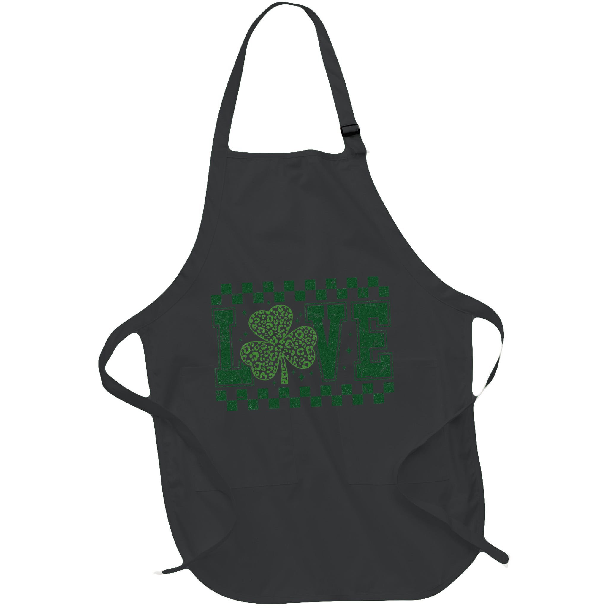 Love St. PatrickS Day Leopard Shamrock Irish Apron