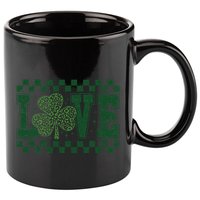 Love St. PatrickS Day Leopard Shamrock Irish 11oz C Handle Ceramic Mug