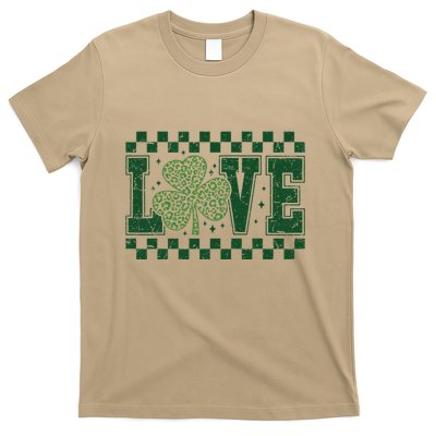 Love St. PatrickS Day Leopard Shamrock Irish T-Shirt