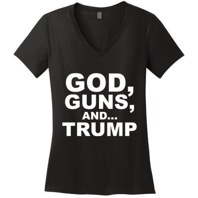 Limited Scott Presler Wearing God Guns And Trump Women's V-Neck T-Shirt