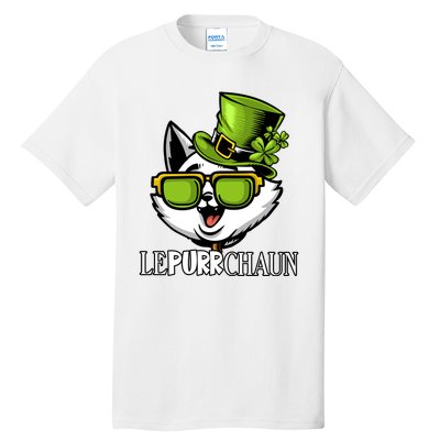 Lepurrchaun St. Patrick's Day Cute Cat Leprechaun Shamrocks Tall T-Shirt