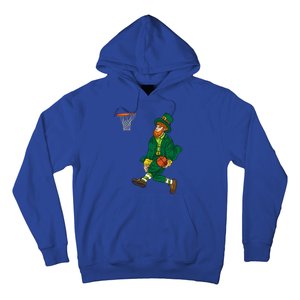 Leprechaun St Patricks Day Basketball Gift Hoodie