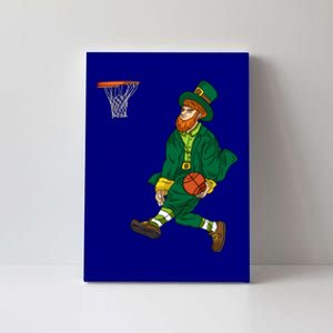 Leprechaun St Patricks Day Basketball Gift Canvas