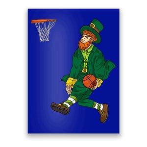 Leprechaun St Patricks Day Basketball Gift Poster