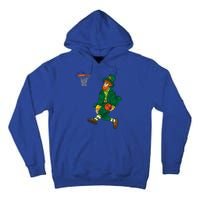 Leprechaun St Patricks Day Basketball Gift Tall Hoodie