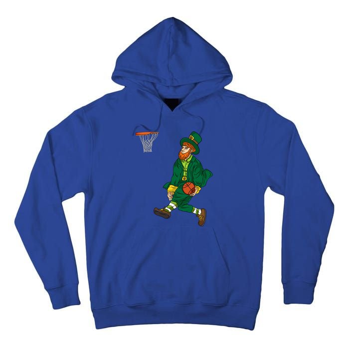 Leprechaun St Patricks Day Basketball Gift Tall Hoodie