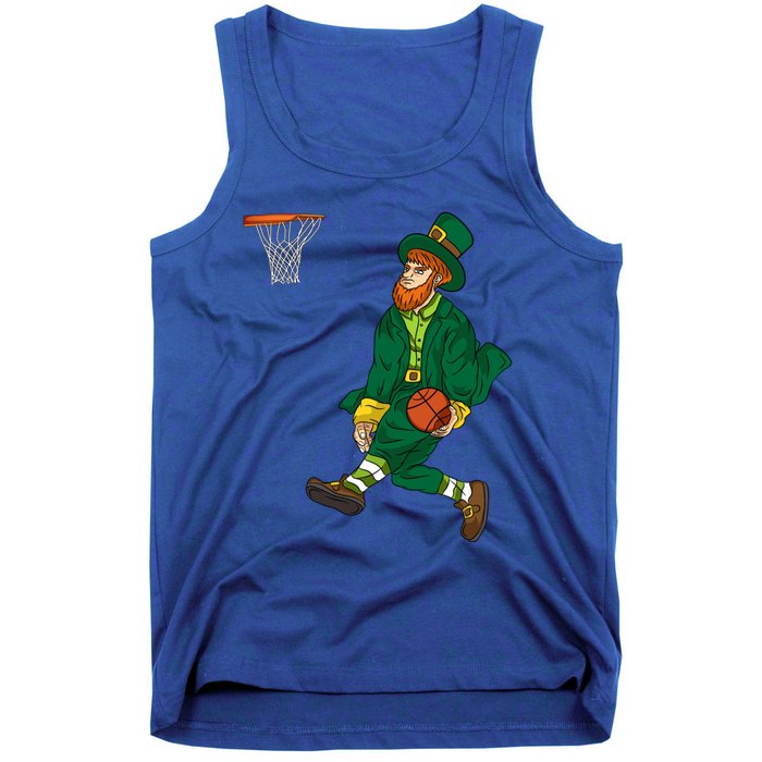 Leprechaun St Patricks Day Basketball Gift Tank Top