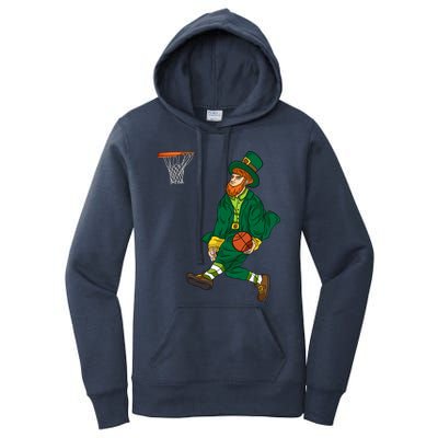 Leprechaun St Patricks Day Basketball Gift Women's Pullover Hoodie