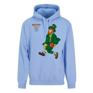 Leprechaun St Patricks Day Basketball Gift Unisex Surf Hoodie