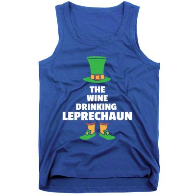 Leprechaun St Patricks Day Wine Meaningful Gift Tank Top