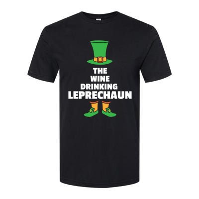 Leprechaun St Patricks Day Wine Meaningful Gift Softstyle CVC T-Shirt