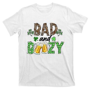 Leopard St Patrick's Day Bad And Boozy Beer Drinking Irish T-Shirt