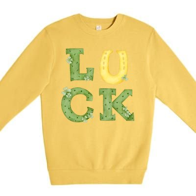 Luck St Patrick's Day Cute Gift Premium Crewneck Sweatshirt