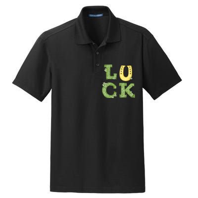 Luck St Patrick's Day Cute Gift Dry Zone Grid Polo