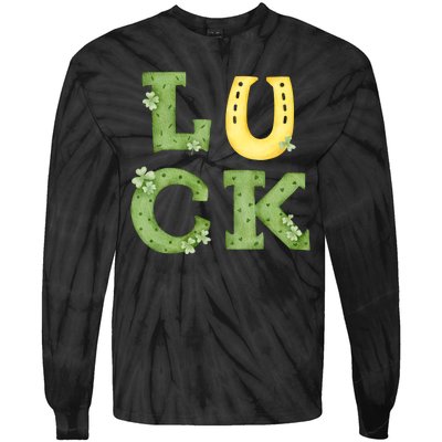 Luck St Patrick's Day Cute Gift Tie-Dye Long Sleeve Shirt