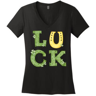 Luck St Patrick's Day Cute Gift Women's V-Neck T-Shirt