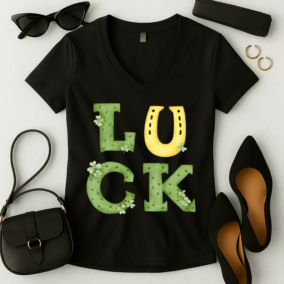 Luck St Patrick's Day Cute Gift Women's V-Neck T-Shirt