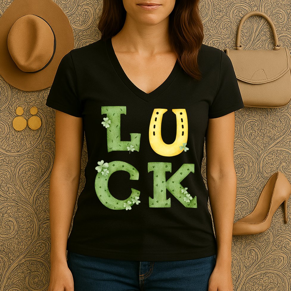 Luck St Patrick's Day Cute Gift Women's V-Neck T-Shirt