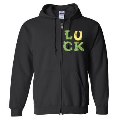 Luck St Patrick's Day Cute Gift Full Zip Hoodie