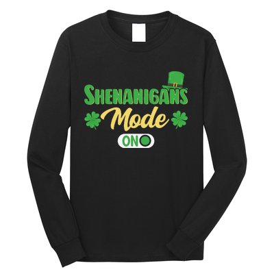 Leprechaun Saint Patrick's Day Funny Shenanigans Long Sleeve Shirt