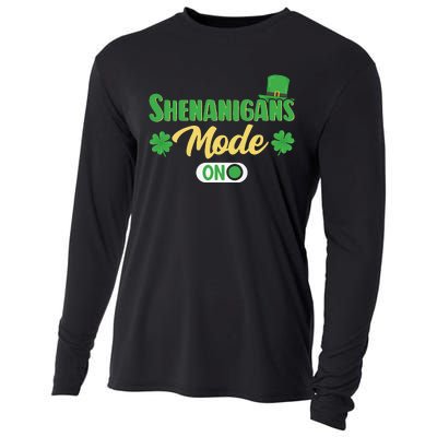 Leprechaun Saint Patrick's Day Funny Shenanigans Cooling Performance Long Sleeve Crew