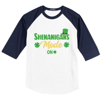 Leprechaun Saint Patrick's Day Funny Shenanigans Baseball Sleeve Shirt