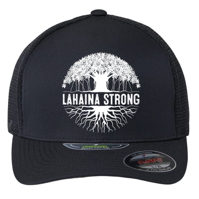 Lahaina Strong Pray For Maui Design Flexfit Unipanel Trucker Cap