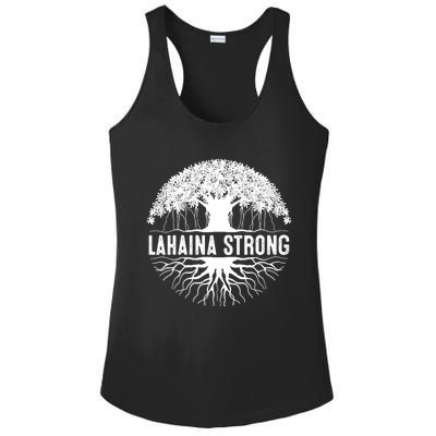 Lahaina Strong Pray For Maui Design Ladies PosiCharge Competitor Racerback Tank