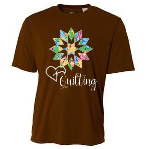 Love Sewing Quilting Hobby Crafter Gift 3Dk Cooling Performance Crew T-Shirt