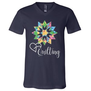 Love Sewing Quilting Hobby Crafter Gift 3Dk V-Neck T-Shirt