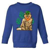 Leprechaun Selkirk Rex St Patricks Day Shamrock Paw Meaningful Gift Toddler Sweatshirt