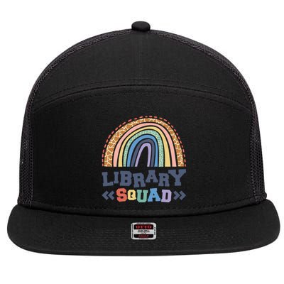 Library Squad Reading Books And Bookworm Library Day Great Gift 7 Panel Mesh Trucker Snapback Hat