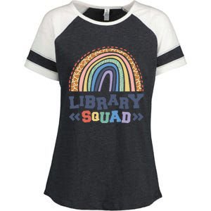 Library Squad Reading Books And Bookworm Library Day Great Gift Enza Ladies Jersey Colorblock Tee