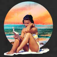 Lady Sunset Reading Book Garment-Dyed Heavyweight T-Shirt