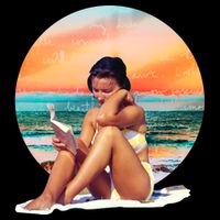 Lady Sunset Reading Book City Backpack