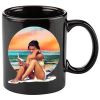 Lady Sunset Reading Book 11oz C Handle Ceramic Mug