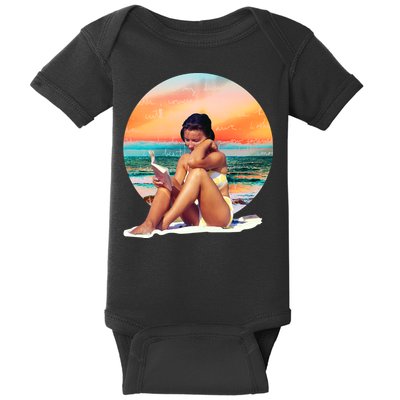 Lady Sunset Reading Book Baby Bodysuit