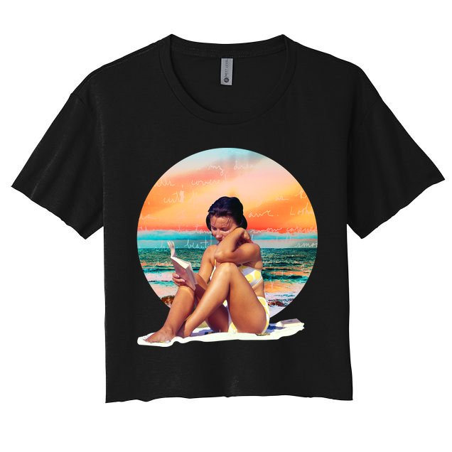 Lady Sunset Reading Book Crop Top