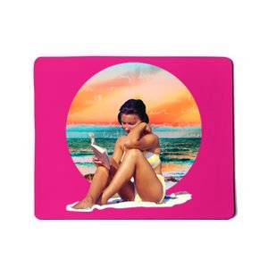 Lady Sunset Reading Book Mousepad