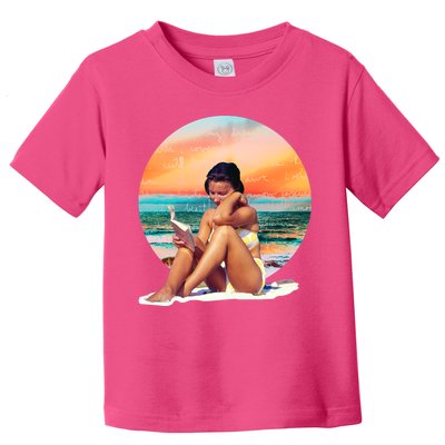 Lady Sunset Reading Book Toddler T-Shirt
