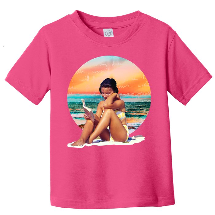 Lady Sunset Reading Book Toddler T-Shirt