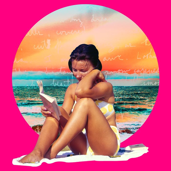 Lady Sunset Reading Book Zip Tote Bag