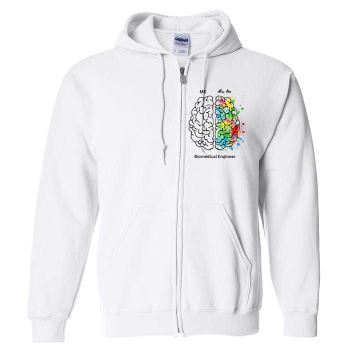 Left Side Right Side Biomedical Engineer Full Zip Hoodie