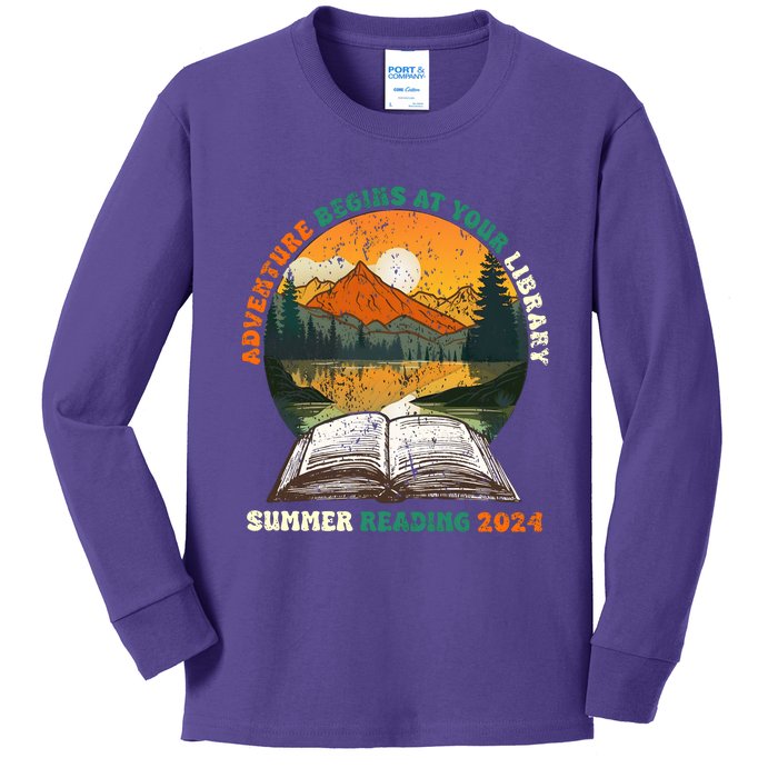 Library Summer Reading 2024 Kids Long Sleeve Shirt