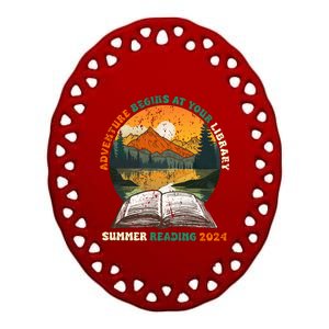 Library Summer Reading 2024 Ceramic Oval Ornament