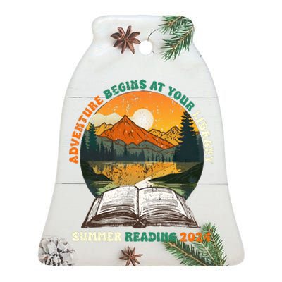 Library Summer Reading 2024 Ceramic Bell Ornament